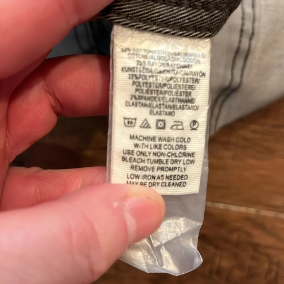 Free People Modern Femme Light Pale Gray Fitted Denim Mini  Size 0 - Picture 7 of 7